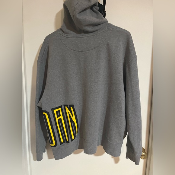 Nike Air Jordan Mens Big & Tall XXL Gray Spellout Long Sleeve Hoodie Sweatshirt - Picture 6 of 7